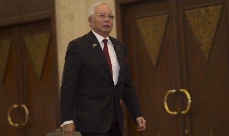 Perdana Menteri Malaysia Najib Razak tiba di lokasi pembukaan KTT IORA ke-20 tahun 2017 di Jakarta Convention Center, Jakarta, Selasa (7/3). 