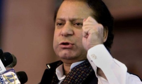 Perdana menteri Pakistan terpilih, Nawaz Sharif.