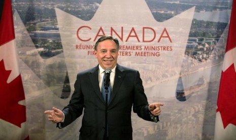 Dukung Muslim, Facebook PM Quebec Dipenuhi Hujatan. Dukung Muslim, Facebook PM Quebec Dipenuhi Hujatan. Perdana Menteri Quebec, Kanada, Francois Legault.