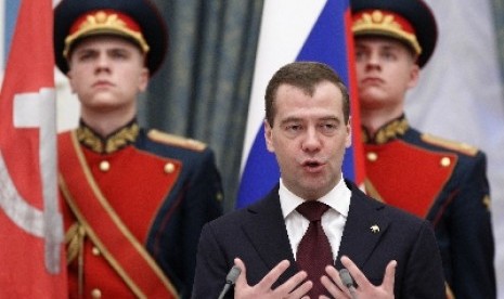 Perdana Menteri Rusia Dmitry Medvedev 