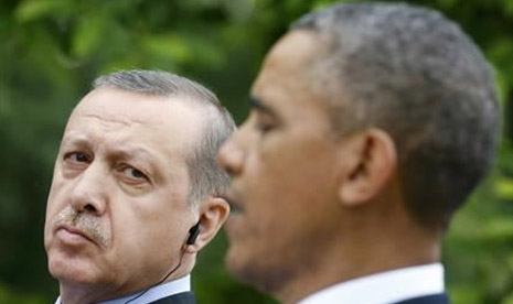 Perdana Menteri Turki Recep Tayyip Erdogan dan Presiden Amerika Serikat Barack Obama.