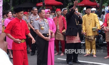 Peresmian Gedung Promoter Polda Metro Jaya, Jumat (19/1) dihadiri oleh Kapolri Jenderal Tito Karnavian, dan seluruh jajaran kepolisian wilayah hukum Polda Metro Jaya.