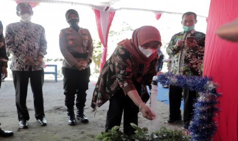 Peresmian jaringan air bersih di Padukuhan Kalitengah Lor, Kalurahan Glagaharjo, Kapanewon Cangkringan, Kabupaten Sleman, DIY.