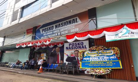 Peresmian Posko Nasional Relawan Anies Baswedan di Pejaten, Jakarta Selatan, Jumat (1/9/2023).