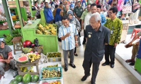 Peresmian revitalisasi Pasar Turi di Kecamatan Turi, Kabupaten  Sleman, DIY, Kamis (21/3).