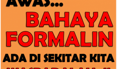 Peringatan bahaya formalin pada makanan.