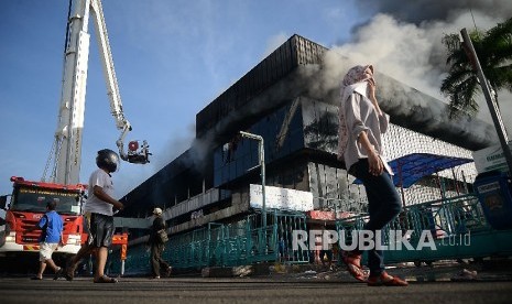 Peristiwa kebakaran di blok III Pasar Senen, Jakarta Pusat, Kamis (19/1).