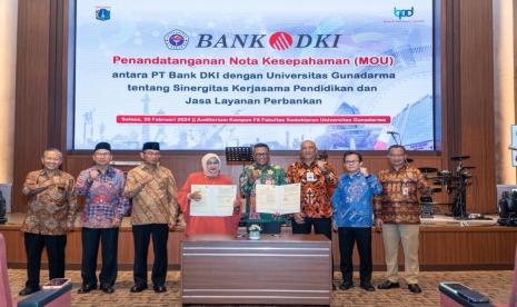 Perjanjian Kerja Sama antara Bank DKI dengan Universitas Gunadarma.