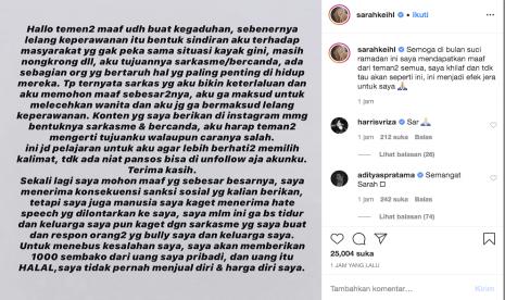 Permintaan maaf Sarah Kiehl