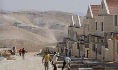 Permukiman Yahudi \'Maaleh Adumim\' yang dibangun di di Tepi Barat, wilayah Palestina.