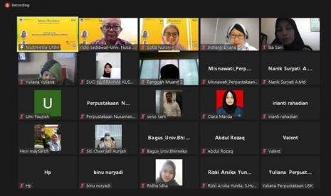 Perpustakaan UNM menggelar webinar dengan tema Strategi Menulis Tembus Penerbit.