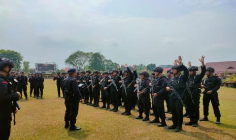 Persiapan Polda Kalteng dalam pengamanan Tabligh Akbar Habib Umar bin Hafidz.