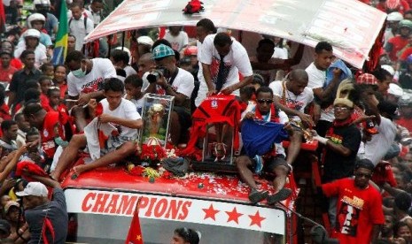 Persipuramania kecewa klub kesayangannya gagal bertanding di Piala AFC 2015.