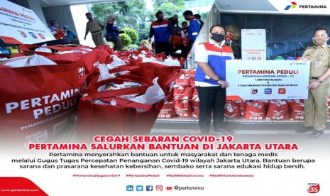 Pertamina kembali mendistribusikan bantuan sebanyak 1.800 paket sembako, bagi masyarakat DKI Jakarta yang terdampak secara ekonomi akibat Covid-19.