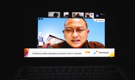 Pertamina menyatakan dukungannya pada pemulihan UMKM dan ekonomi kreatif dalam Webinar yang diselenggarakan Kemenko Maritim dan Investasi dengan tema Penyediaan dan Akses Permodalan UMKM Sektor Pariwisata dan Ekonomi Kreatif yang dilaksanakan pada Jumat (12/6).