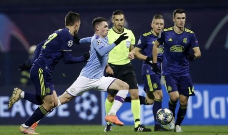 Pertandingan antara Dinamo Zagreb vs Manchester City di Stadion Maksimir, Zagreb, Kamis (12/11) dini hari WIB