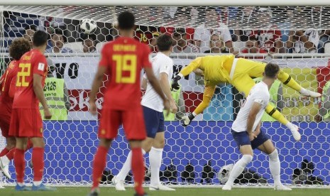 Pertandingan fase grup Inggris vs Belgia.