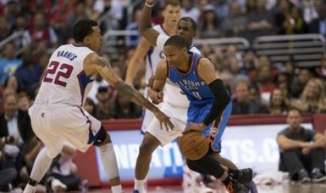 Pertandingan NBA antara Oklahoma City melawan LA Clippers