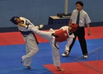 Pertandingan taekwondo nomor 67 kg putri SEA Games XXVI di Jakarta. (ilustrasi)