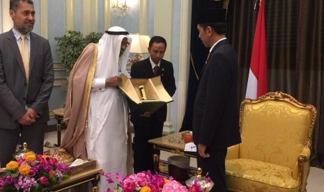 Pertemuan antara presiden Joko Widodo dengan petinggi OKI dan IDB di Jeddah, Sabtu (12/9).