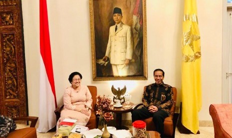 Pertemuan Megawati dan Jokowi di Istana Batu Tulis, Bogor, Jawa Barat, Selasa (12/6).