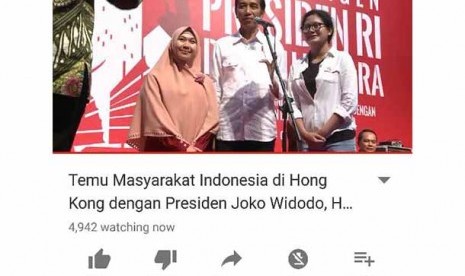 Pertemuan Presiden Jokowi bersama masyarakat Indonesia yang berada di  Hongkong