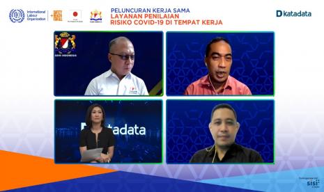 Pertemuan virtual ILO dan Kadin membahas perlindungan pekerja serta kelangsungan usaha dengan meningkatkan manajemen keselamatan dan kesehatan kerja (K3).