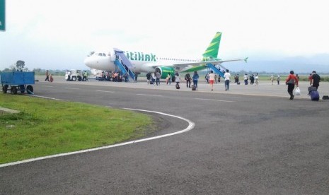 Pesawat Citilink di Bandara Abdul Rachman Saleh, Malang.