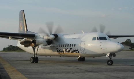 Pesawat dari maskapai penerbangan Riau Airlines.