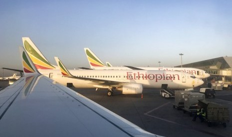 Pesawat Ethiopian Airlines.