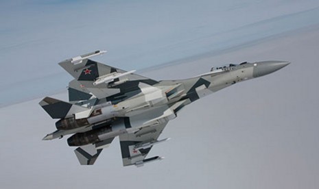 A fighter jet type Sukhoi SU-35 (illustration)