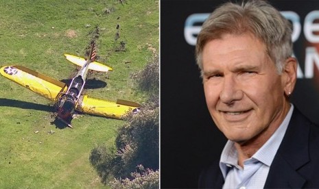 Pesawat yang dikemudikan Harrison Ford jatuh.