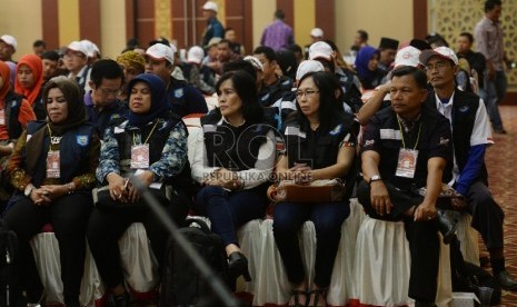   Peserta Jelajah Nusantara dalam acara penyambutan rombongan Jelajah Nusantara di Gedung Pemprov Kepri, Kamis (17/12). 