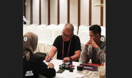 Peserta KLB PSSI 2023 telah hadir dan melakukan registrasi di Hotel Shangri La, Jakarta, Kamis (16/2/2023).