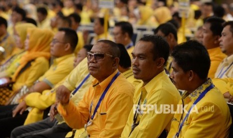 Peserta Munaslub Golkar menghadiri Musyawarah Nasional Luar Biasa (Munaslub) Golkar di Bali Nusa Dua Convention Center (BNDCC), Bali, Sabtu (14/5).