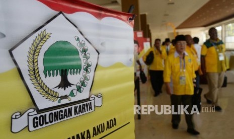 Peserta Munaslub Golkar menghadiri Musyawarah Nasional Luar Biasa (Munaslub) Golkar di Bali Nusa Dua Convention Center (BNDCC), Bali, Sabtu (14/5).