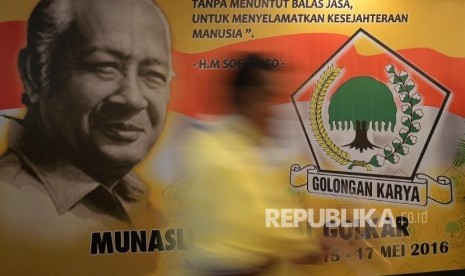 Peserta Munaslub Golkar menghadiri Musyawarah Nasional Luar Biasa (Munaslub) Golkar di Bali Nusa Dua Convention Center (BNDCC), Bali, Sabtu (14/5).