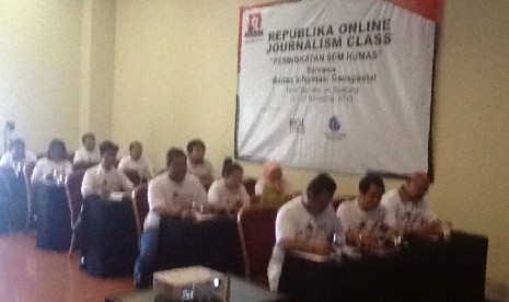 Peserta pelatihan acara Jurnalistik Online yang diadakan Badan Informasi Geospasial dan ROL 