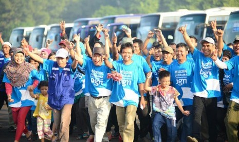 Peserta program mudik gratis yang diselenggarakan oleh PT Perusahaan Gas Negara (Persero) Tbk.