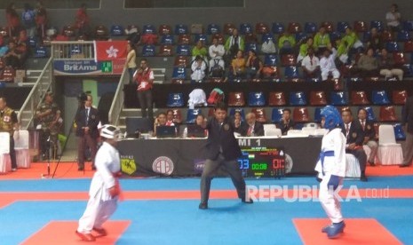 Peserta The 15th Asia Pasific Shitoryu Karate-do Federation Championship 2018, sedang bertanding. 