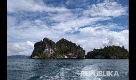    Pesona keindahan alam di Raja Ampat.