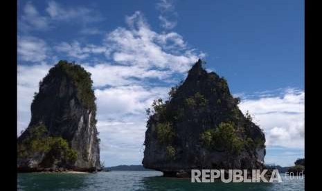    Pesona keindahan alam di Raja Ampat.