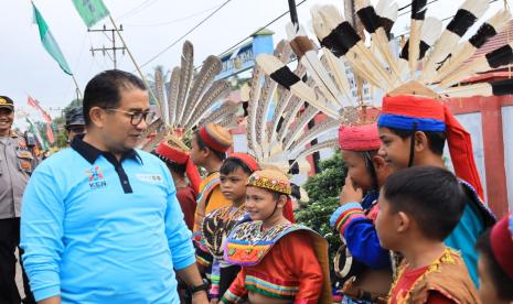 Pesta Adat Lom Plai Wehea di Kutai Timur, Kalimantan Timur, Sabtu (20/4/2024).