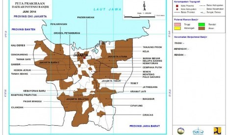 Peta banjir di DKI Jakarta