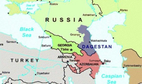 Peta Dagestan.