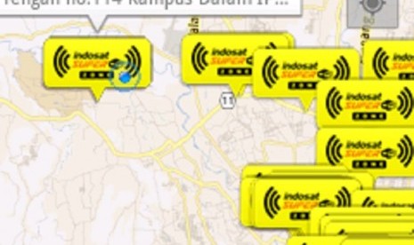 Peta lokasi hot spot Super Wifi 