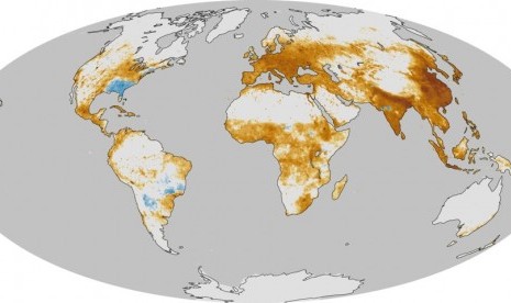 Peta polusi udara yang dilansir NASA