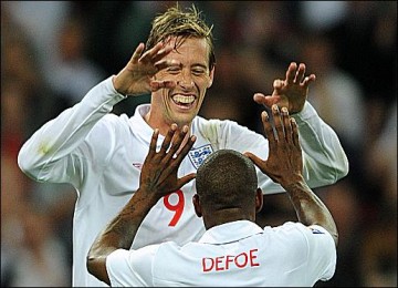 Peter Crouch dan Jermain Defoe