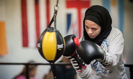 Petinju remaja muslimah Amerika Serikat, Amaiya Zafar.