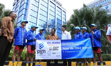 PGN melepas tim balap sepeda nasional untuk mengikuti kejuaraan sepeda internasional Tour de DMZ di Korea Selatan pada 2 hingga 6 September.